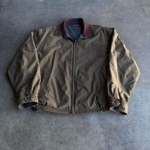 90s nautica suede harrington jacket